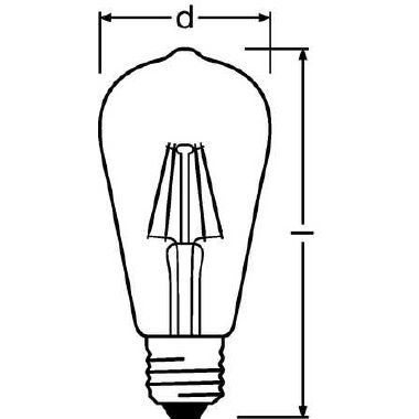LAMP.LED CLASSIC 4W/827 470LM E27 FILAMENTO - LEDVANCE PRED40827CE1G6 - LEDVANCE PRED40827CE1G6 product photo Photo 04 3XL