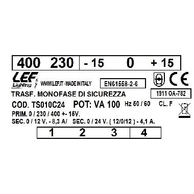 **VEDI ART.TRASFM100/12 - LEF TS010C24 - LEF TS010C24 product photo Photo 04 3XL