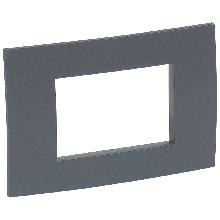 VELA QUADRA-PLACCA ANTRACITE 3 MODULI - LEGRAND 682616 product photo