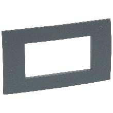 VELA QUADRA-PLACCA ANTRACITE 4 MODULI - LEGRAND 682631 product photo