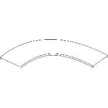 GLO4-Cop. Curva piana 90 R450 L200ZC - LEGRAND C362512 product photo