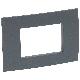 VELA QUADRA-PLACCA ANTRACITE 3 MODULI - LEGRAND 682616 product photo Photo 01 2XS