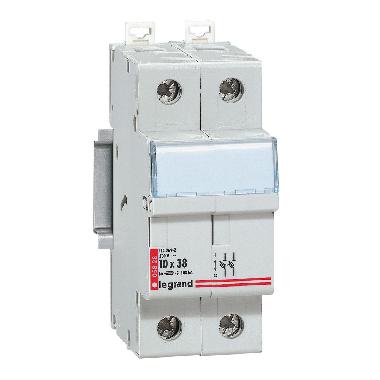 PORTAFUSIBILI MODULARI  FUS.CIL. 2P 10X38 500V - LEGRAND 005828 product photo Photo 01 3XL