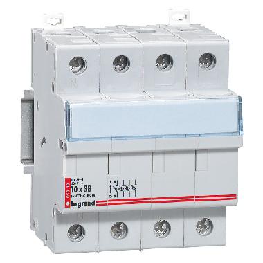 PORTAFUSIBILI MODULARI  FUS.CIL. 3P+N 10X38 500V - LEGRAND 005848 product photo Photo 01 3XL