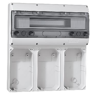 BASE X 3 PR.IBL.COMP.IP44/55 C/CENTR.GUIDA DIN 18M - LEGRAND 057706 - LEGRAND 057706 - LEGRAND 057706 product photo Photo 01 3XL