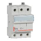PORTAFUSIBILI MODULARI FUS.CIL. 3P 10X38 500V - LEGRAND 005838 product photo