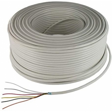 CAVO ALLARME ANTIFURTO BIANCO PVC 6X0.22+2X0.75 RAME MATASSA 100 METRI PROSPECTA - ALA2075+6022 product photo Photo 01 3XL