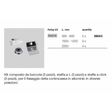 SISTEMA FISSAGGIO BARRA STIFF A PARETE - LINEA LIGHT 89043 product photo