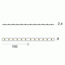 RIBBON/ROLLA WW 24V 60 LED+CON. - LINEA LIGHT 98011 product photo