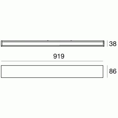 PLAFONIERA BOX A PARETE L900 LED 41W BIANCO RAGG. - LINEA LIGHT 8258 product photo Photo 02 3XL