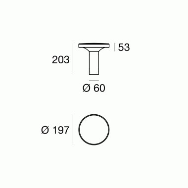 PALO BOND TESTA PALO D180 L12W L150 NERO - LINEA LIGHT 8663 product photo Photo 02 3XL
