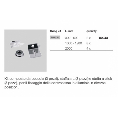 SISTEMA FISSAGGIO BARRA STIFF A PARETE - LINEA LIGHT 89043 product photo Photo 01 3XL