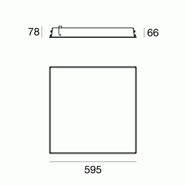 PLAFONIERA EDITH 12 60X60 50W ALI F.LED - LINEA LIGHT 94658C00 product photo Photo 02 3XL