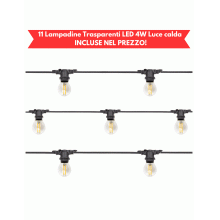 CATENARIA 11M IP65 NERA + FLSFE27BC - LAMPO KITCTNNEBC product photo