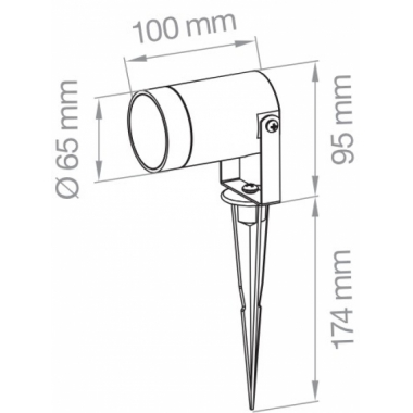 FARETTO DA GIARDINO NERO CON PICCHETTO GU10 230V IP65 - LAMPO GARDENGU10NE product photo Photo 02 3XL