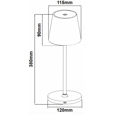 LAMPADA DA TAVOLO RICARICABILE IP54 CORTEN 3000K - LAMPO TLRDCNBC product photo Photo 03 3XL