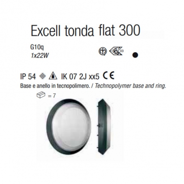 EXCELL TONDA FLAT 300-NERO-CE- - LOMBARDO LB27162 - LOMBARDO LB27162 product photo Photo 02 3XL