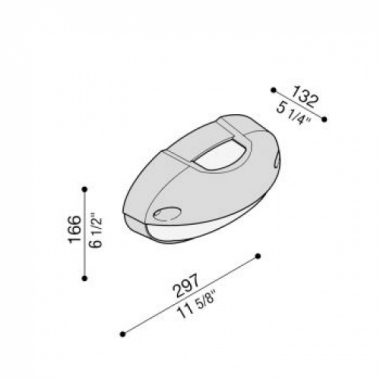 PLAFONIERA AIRY TOP OVALE 300 E27 BIANCO - LOMBARDO LB82321 product photo Photo 02 3XL