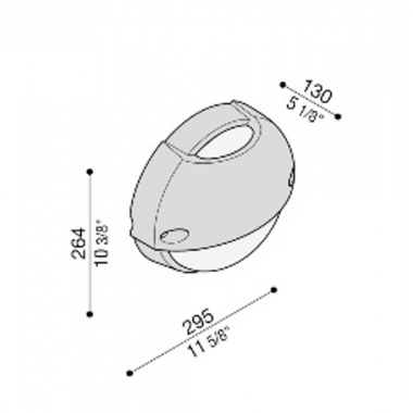 PLAFONIERA AIRY TOP TONDA 300 E27 BIANCO - LOMBARDO LB82721 product photo Photo 02 3XL