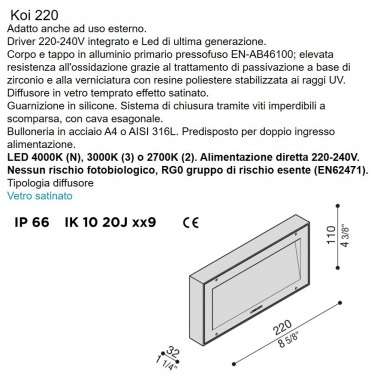 KOI 220 LED 4K BIANCO - LOMBARDO LL121008N - LOMBARDO LL121008N product photo Photo 02 3XL