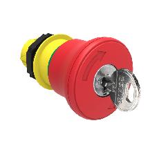 Operatore pulsante a fungo ø22mm serie platinum, ad aggancio, sgancio a chiave, ø40mm. Per arresto semplice. Rosso - LOVATO LPCB6844 product photo