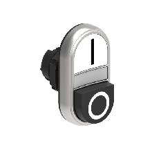 PULSANTE DOPPIO BIANCO/NERO SIMBOLI I-O - LOVATO LPCBL7224 product photo