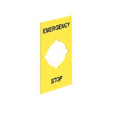 ETICHETTA ADESIVA EMERGENCY/STOP - LOVATO LPXAU110 product photo