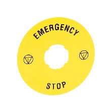 DISCO PLAST. 90MM EMERGENCY-STOP - LOVATO LPXAU113 product photo