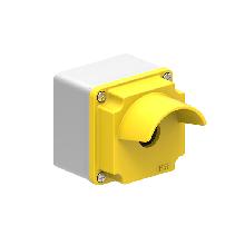 PULSANT. MET. GRIGIO/GIALLA 1 FORO PROT. - LOVATO LPZM1A5P - LOVATO LPZM1A5P product photo