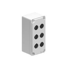 Pulsantiera multiforo, senza operatori, per 6 operatori, coperchio grigio - LOVATO LPZM6CA8 - LOVATO LPZM6CA8 product photo