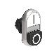 PULSANTE DOPPIO BIANCO/NERO SIMBOLI I-O - LOVATO LPCBL7224 product photo Photo 01 2XS