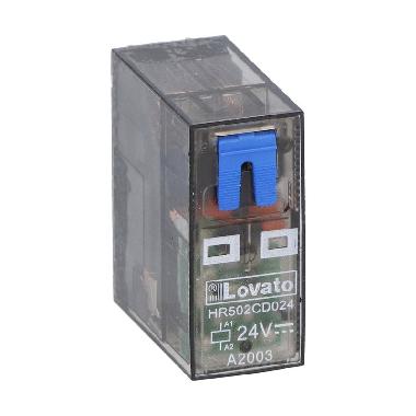 RELE' MINIATURIZZATO 2SC 8A 24VDC +LED - LOVATO HR502CD024 - LOVATO HR502CD024 - LOVATO HR502CD024 product photo Photo 01 3XL