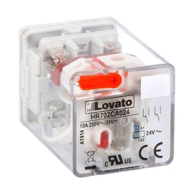 RELE' INDUST. OCTAL 2SC 10A 24VAC+LED - LOVATO HR702CA024 - LOVATO HR702CA024 product photo Photo 01 3XL