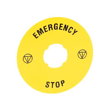DISCO PLAST. 90MM EMERGENCY-STOP - LOVATO LPXAU113 product photo Photo 01 3XL