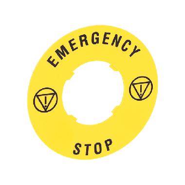 DISCO PLAST. 60MM EMERGENCY-STOP - LOVATO LPXAU115 product photo Photo 01 3XL