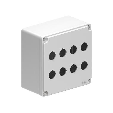 Pulsantiera multiforo, senza operatori, per 8 operatori, coperchio grigio - LOVATO LPZM8CA8 - LOVATO LPZM8CA8 product photo Photo 01 3XL