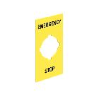 ETICHETTA ADESIVA EMERGENCY/STOP - LOVATO LPXAU110 product photo