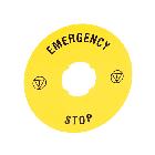 DISCO PLAST. 90MM EMERGENCY-STOP - LOVATO LPXAU113 product photo