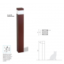 PLAFONIERA LUX EST 85 FBT 16W H680 CORTEN - VERNICIATO - MARECO LUCE 1058601J product photo