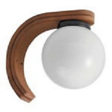 LAMPADA LEDRO COMP.1L 40W E27 ALLUMINIO/LEGNO DIFFUSORE ACRILICO BIANCO - MARECO LUCE 1320101B product photo