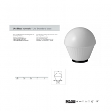 URA SFERA C/BASE D.300MM 75W E27 DIFF.BIANCO - MARECO LUCE 1780301B - MARECO LUCE 1780301B product photo
