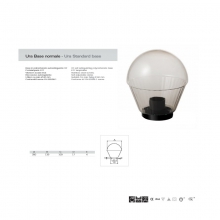 URA SFERA C/BASE D.300MM 75W E27 DIFF.FUMEE - MARECO LUCE 1780301F product photo