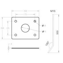 CONTROFLANGIA KIT EDGE 60 GRADI/ EDGE 90 GRADI / EDG - MARECO LUCE 40000009 product photo