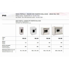 CENTRALINO 8 MODULI CALOTTA PARETE IP40 4/8P - MARLANVIL 90.08 product photo