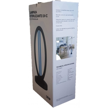 LAMPADA STERILIZZANTE UVC 36W 2G11 C/SENSORE - MARINO CRISTAL 23023 product photo Photo 02 3XL
