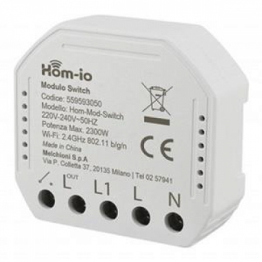 MODULO SWITCH DA INCASSO 10A 1 CANALE WI FI - MELCHIONI 559593050 product photo Photo 01 3XL