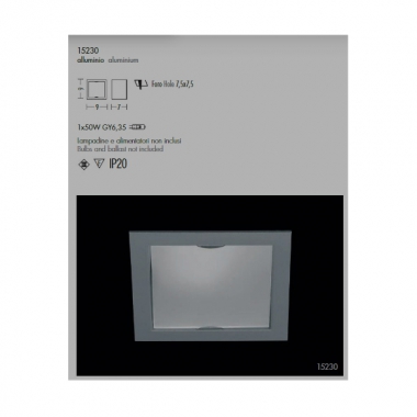 GEMINI 12V SQUARE CON VETRO - *METAL SPOT 15230 product photo Photo 01 3XL