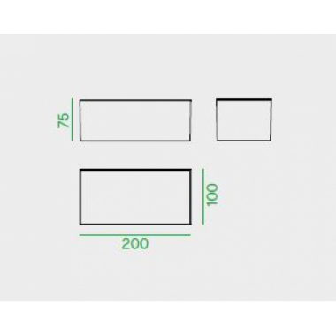 APPLIQUE LED RETTANGOLARE DA ESTERNO IP65 LUCE CALDA - NOBILE ILLUMINAZIONE IC20/K product photo Photo 02 3XL
