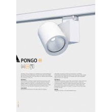 PONGO LED PROIETTORE ORIENTABILE X INSTALLAZIONE A BINARIO ELETTRIFICATO NOVATRACK 35W 20°/45° 3000K CRI90 BIANCO - NOVALUX 100101/01 product photo