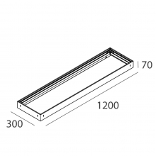 BOX PER INSTALLAZIONE PLAFONE THE PANEL 1200X300 - NOVALUX 102034/01 product photo